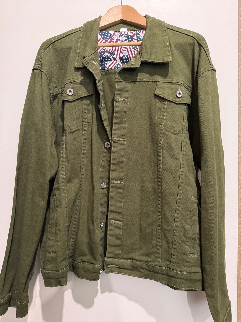 Men's Olive Green Lightweight Shirt Jacket - Classic Utility